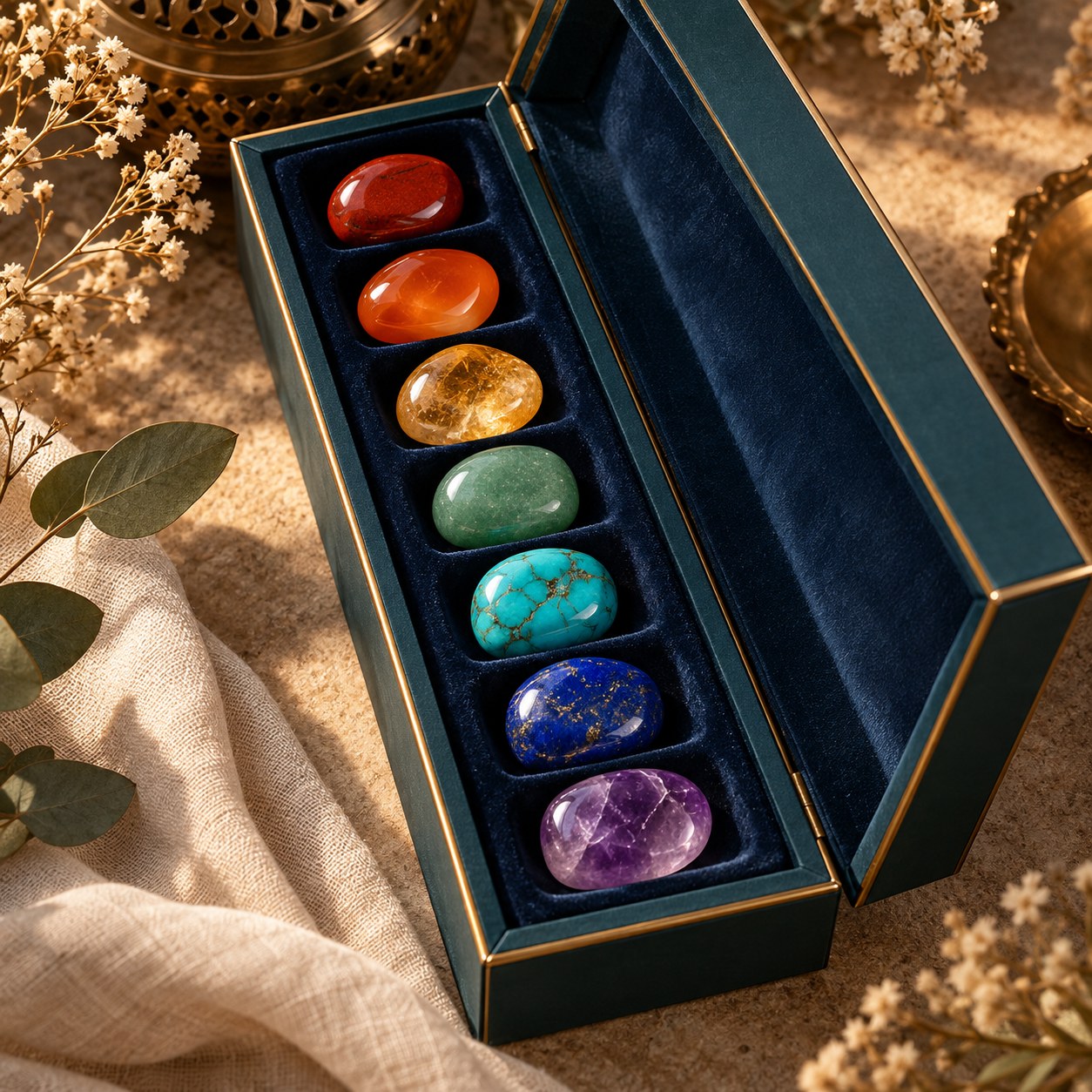 Sept pierres associées aux chakras